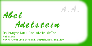 abel adelstein business card